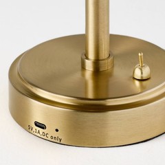 Portable Table Lamp Brass (Includes LED Light Bulb) – Hearth & Hand