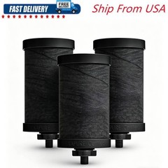 3 Pack Alexapure PRO 2387 Replacement Water Filter Black