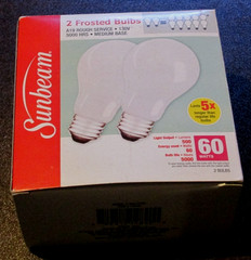 60W A19 Medium Base Frosted Rough Service Light Bulbs – 2 Ct – free shipping