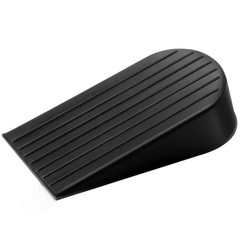 Crosize Black Extra Large Door Stopper, High 1.9 Inches Big 1 Pack,
