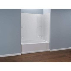 Pro-Series 60 In. W X 57 In. H Five Piece Glue up Bathtub Surrounds in High Glos