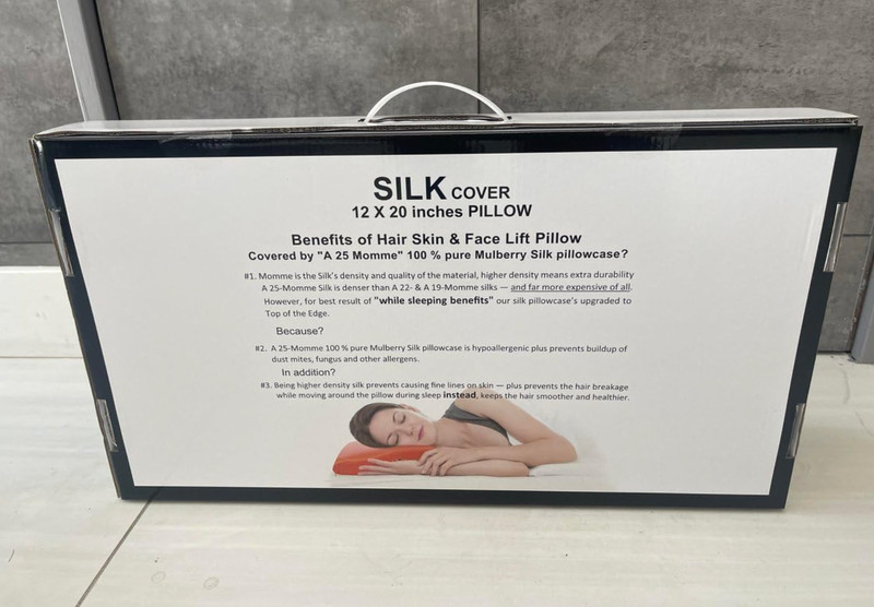 Anti-Aging & Anti-Wrinkle Face Lift Sleeping Pillow with a luxurious silk cover
