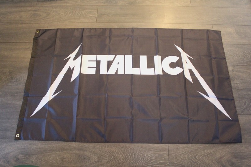 Metallica Banner Flag 3×5′ Lightning Logo Heavy Metal Rock Band Music Fan Decor