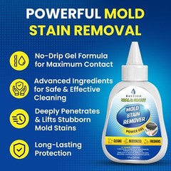 Mold Stain Remover Power Gel Cleaner for Front Loader Washing Machine Seal 7oz