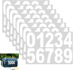 80 PCS Reflective Mailbox Numbers for Outside, 3 Inch Self Adhesive Waterproof V