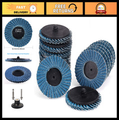 30 PCS 2″ Flap Discs T27 Zirconia Alumina – 40/60/80 Grits for Metal Grinding, S
