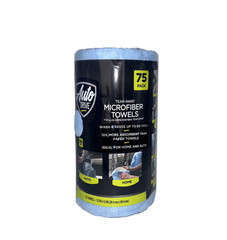 Auto Drive Tear Away Car Wash Multi-Purpose Microfiber Towel Roll, 75 Pack