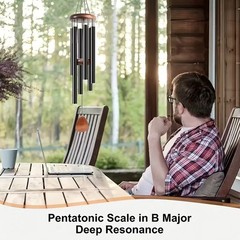Large Aluminium Wind Chimes 37″ to Create a Zen Atmosphere Outdoor Garden Patio