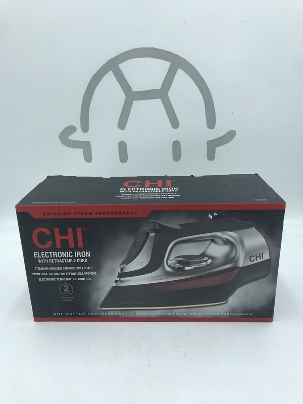 CHI Steam Iron for Clothes with Electronic Temperature Control OPEN BOX