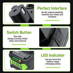 High Capacity 8.0Ah Battery For Ryobi 18V ONE P108 P107 P197 PBP005 / Charger