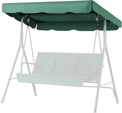 66″x45″ Replacement Canopy for Outdoor Swing Bench UV Resistant Waterproof Green