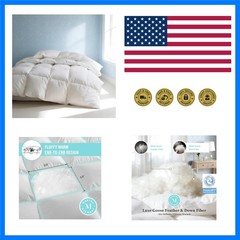 Luxury White Goose Feathers Down Fiber Comforter Queen Size | Hotel Collectio…