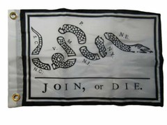 12×18 12″x18″ Join or Die Gadsden 100% Polyester Motorcycle Boat Flag Grommets