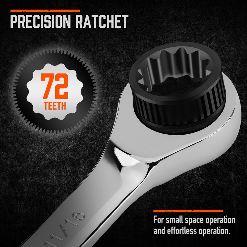 26-Piece Ratcheting Wrench Set | Metric and SAE | Ratchet Combination Wrenche... gallery