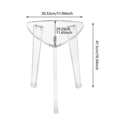 Acrylic Storage Shelf Multifunction Acrylic Stool 16.34in Acrylic Corner Stool