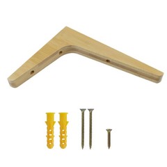 Dnyta 4 Pcs 7.7in Wooden Triangle Brackets with Screws, Wall Mount Wood Shelf…