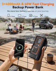 WOLFBOX Cordless Tire Inflator Portable Air Compressor, 150PSI Air Pump for Car