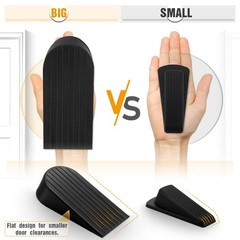Crosize Black Extra Large Door Stopper, High 1.9 Inches Big 1 Pack,