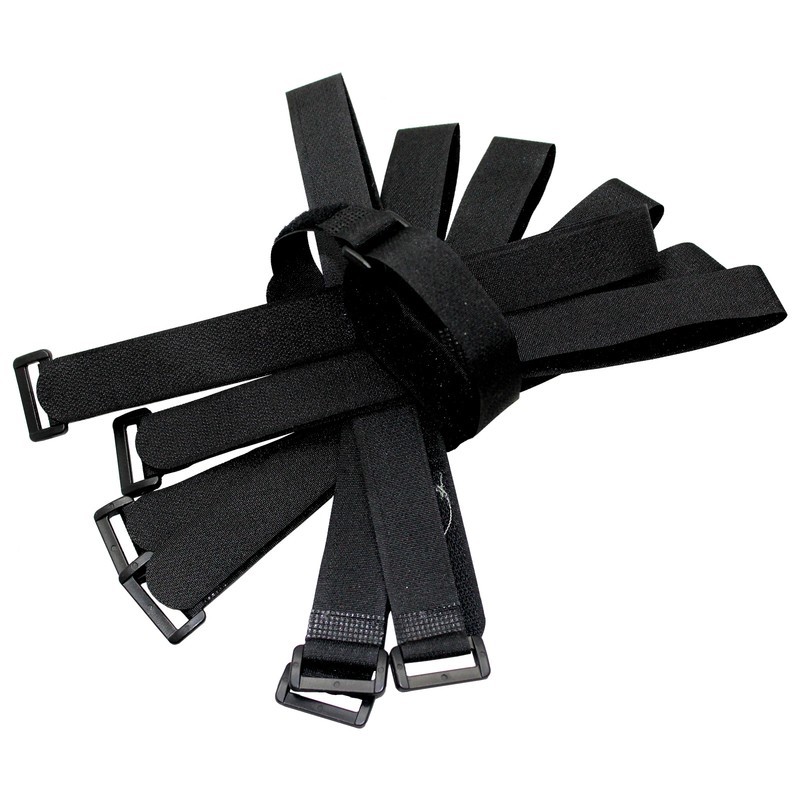 10 pcs 20″ by 3/4″ Black Wrap Cable Ties Wire Cord Straps Reusable Hook & Loop