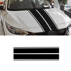 Car Hood Decal Sticker Universal Auto Racing Body Stripe Vinyl Black