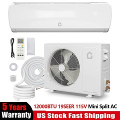 12,000 BTU Mini Split Air Conditioner 19 SEER2 115V A/C Heat Pump System