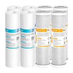 1-4Pack 2-Stage RO System 10×2.5″ Sediment Carbon Block Water Filter Whole House