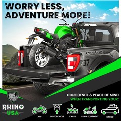 Rhino USA 2in x 10ft Retractable Ratchet Straps, 2 Pack, 1,000lbs Working Load