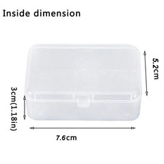 Lots Clear Plastic Storage Container Box Hinged Lid Art Jewelry Making Organizer
