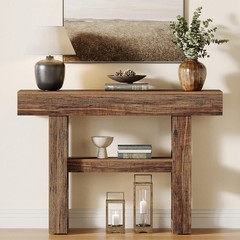 41.34-Inch Modern Console Table Small Narrow Wooden Entryway Table for Hallway