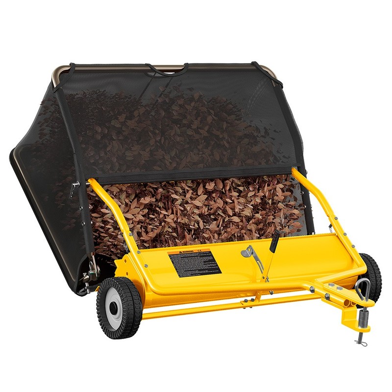 42″ Tow Behind Lawn Sweeper Leaf Collector for Grass Lawn 18.55 cu. ft Capacity