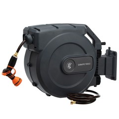 Giraffe Tools Retractable Garden Hose Reel Wall Mount 5/8-IN 115-FT Water Hose