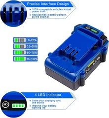 1/4X For Kobalt 24V Max Extended Run Li-Ion Battery 24V KB624-03 KB124-03 6.5Ah