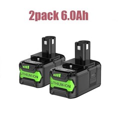 2X For RYOBI P108 18V One Plus High Capacity Battery 18 Volt Lithium-Ion 6.0Ah