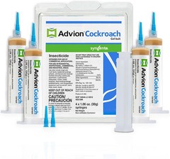 Advion Cockroach Gel Bait, 4 Tubes x 30-Grams, 1 Plunger and 2 Tips, German