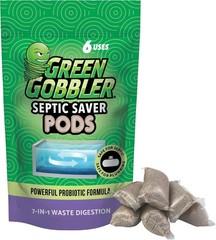 Green Gobbler Septic Tank Treatment Packets, 6 Month Supply – Natural Bacteria t