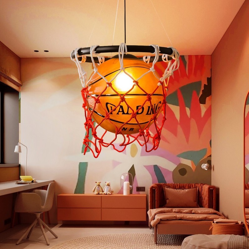 Creative Basketball Chandelier Hanging Light Fixtures Pendant Lighting Lamps gallery