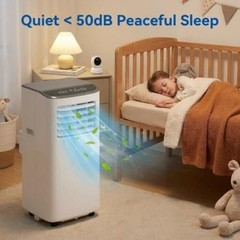 Portable AC 8000 BTU, 3-in-1 Cool/Dehumidify/Fan, Cool Gray, Rooms up to 350 sq