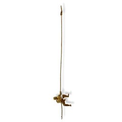 $202 Global Views Gold Climbing Man Decorative Art Sculpture Hanging Wall Décor