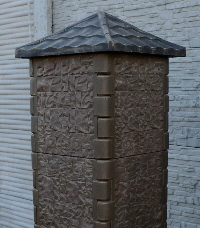 Concrete Mold Pier Caps Fence Capping 17,72×17.72 in (450x450mm) ABC plastic P02