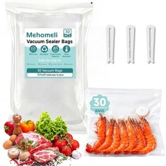 Reusable Vacuum Sealer Bags for Food – 30 BPA-Free Small (8.66in × 8.26in) Fo…