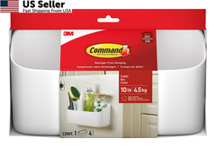 Command 10 Lb Large Organizing Caddy with 9.9 in. x 5.2 x 3.5 in., White