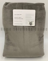 Pottery Barn Velvet Twill Blackout Curtain Flagstone Gray 84″ #B6030