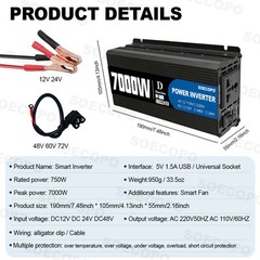 Complete 7000W Off-Grid Solar Kits 7000W Inverter 2pc 300W Solar Panel 110V/220V
