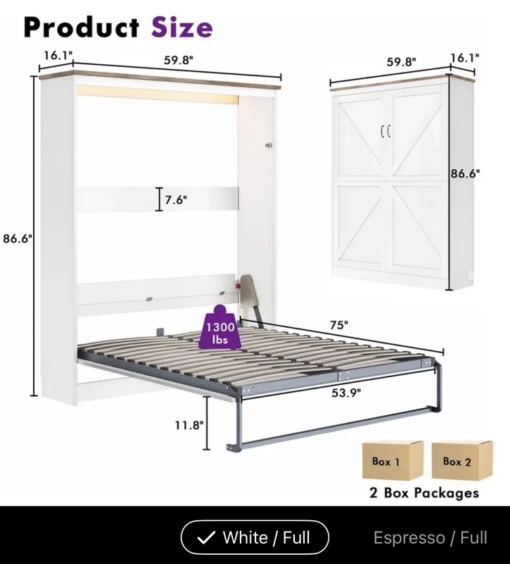 Murphy Bed with LEF Light