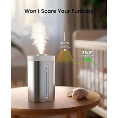 Stainless Steel Ultrasonic Humidifier Whisper Quiet Auto Shut Off Cool Mist New