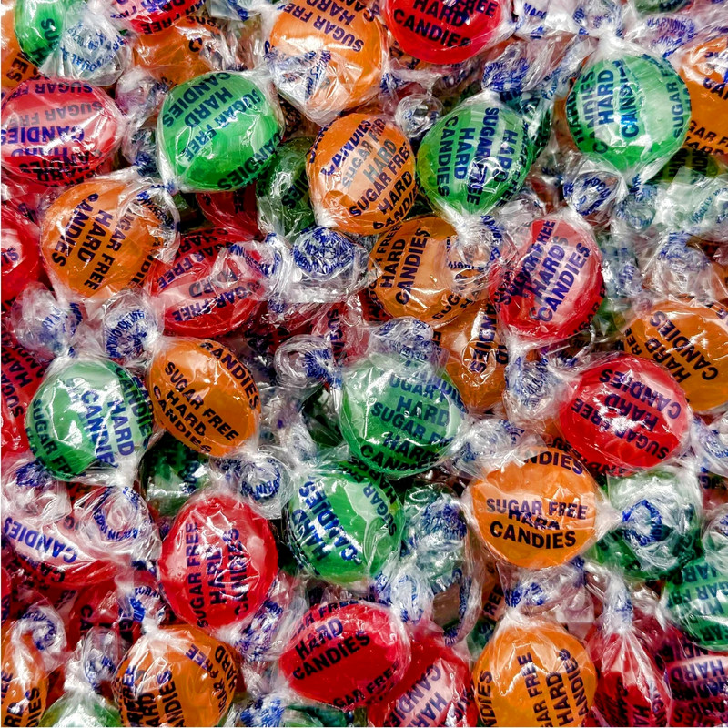 Sugar Free Assorted Fruit Discs Hard Bulk Candy – 1LB , 2LB | Free Shipping!