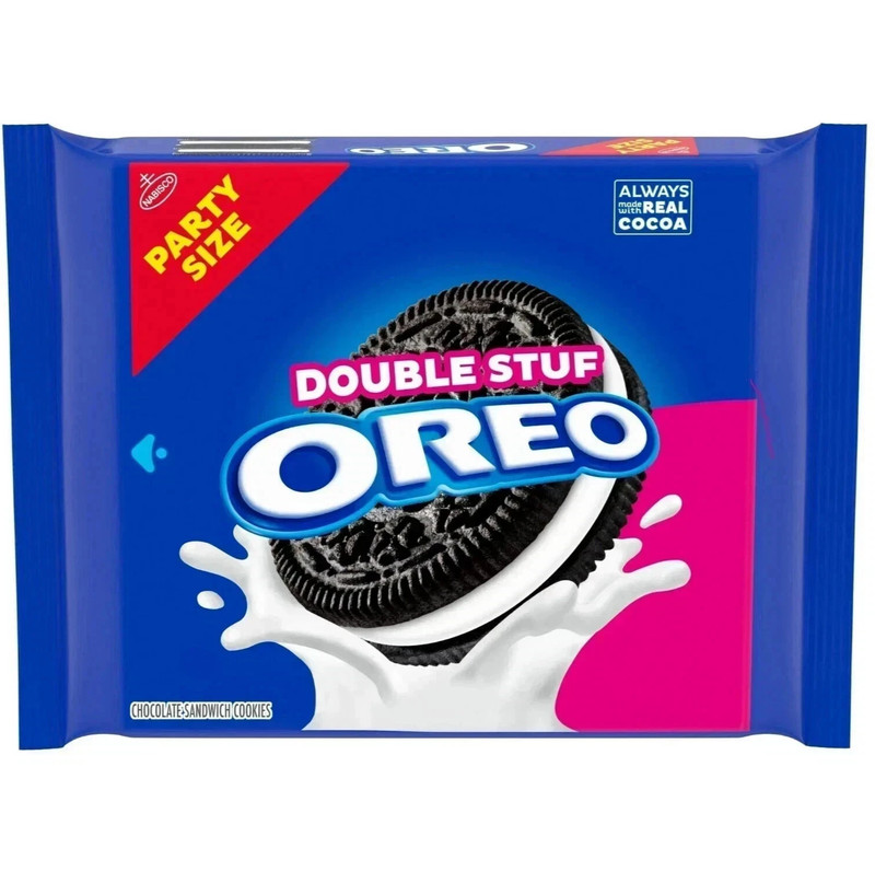 OREO Double Stuf Chocolate Sandwich Cookies, Party Size, 24.95 oz package,