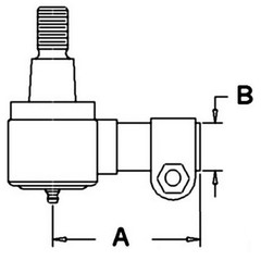 Steering Cylinder End Fits Case/International Harvester Replaces 186796C1