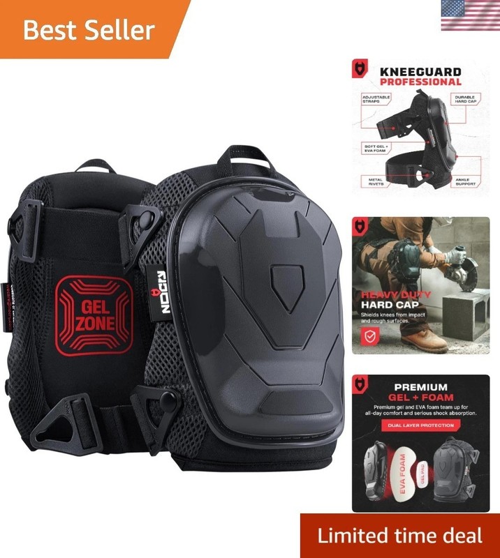 Heavy-Duty Construction Knee Pads with Ankle Support