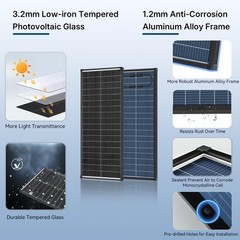 AeternaSol 200W 400W 1000W Solar Panel 100W Mono N-Type Charger RV Home Off-Grid